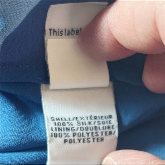 Diane Von Furstenberg Camila Two Blue & White Polka Dot Silk Chiffon Dress Sz 8 - Picture 7 of 9